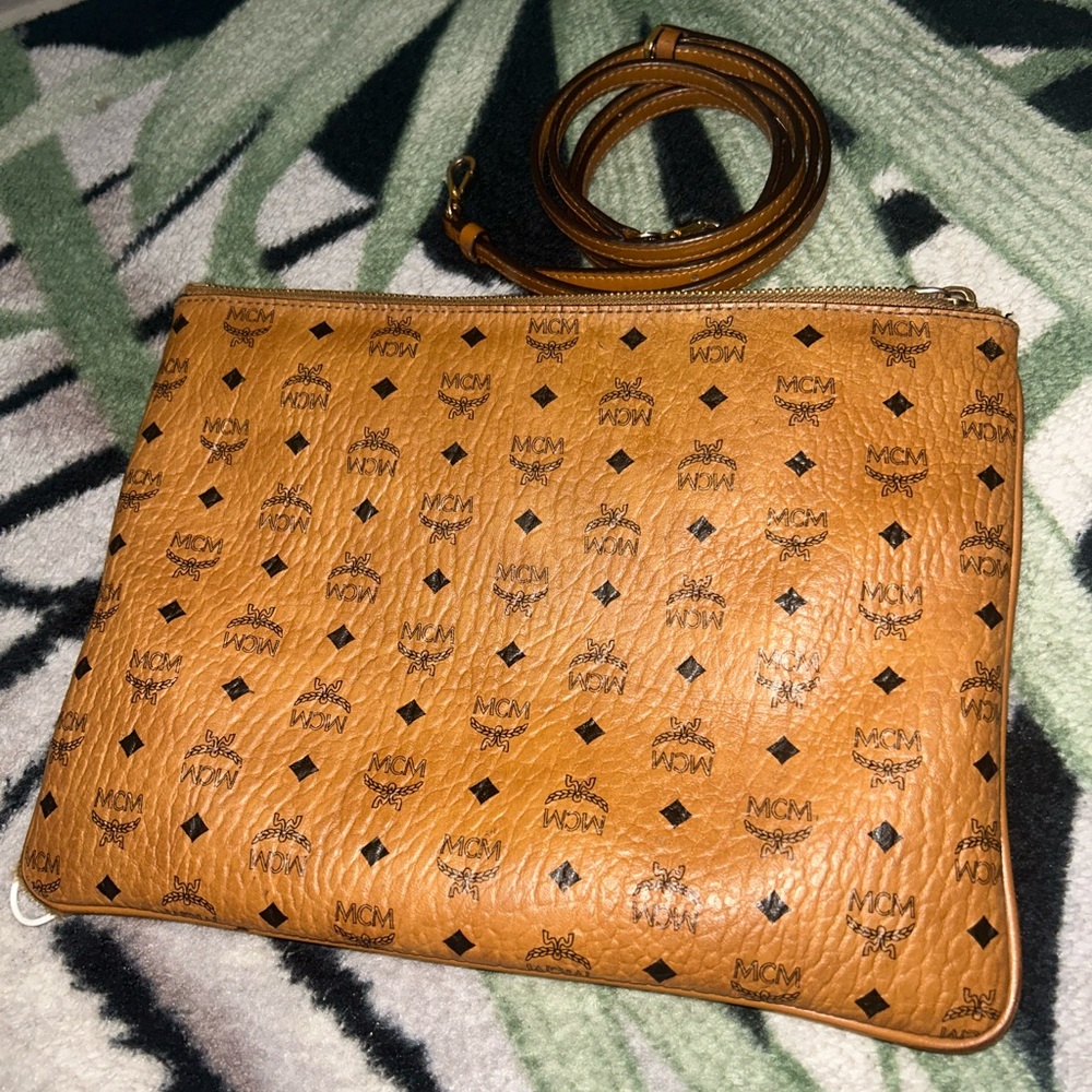MCM Visetos Medium Crossbody Pouch